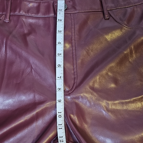 Joie Limited Edition Faux Burgundy Sz 18 Pants Straight Leg Pockets - Picture 12 of 13
